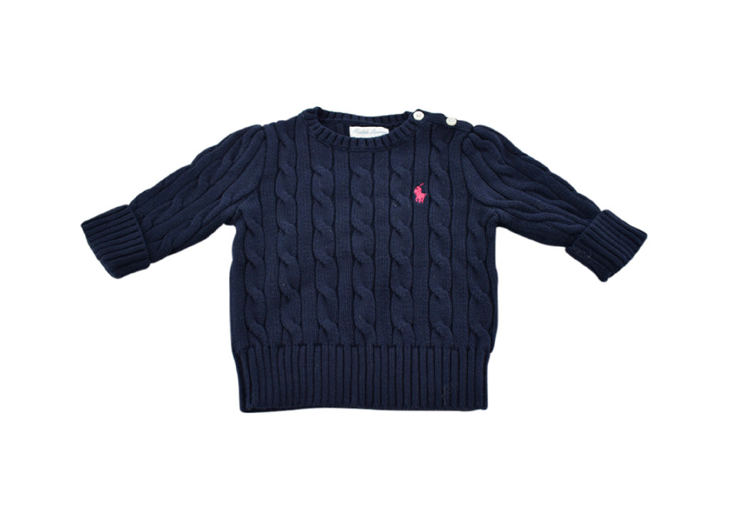 Ralph Lauren, Baby Boys or Baby Girls Cable Knit Jumper, 6-9 Months
